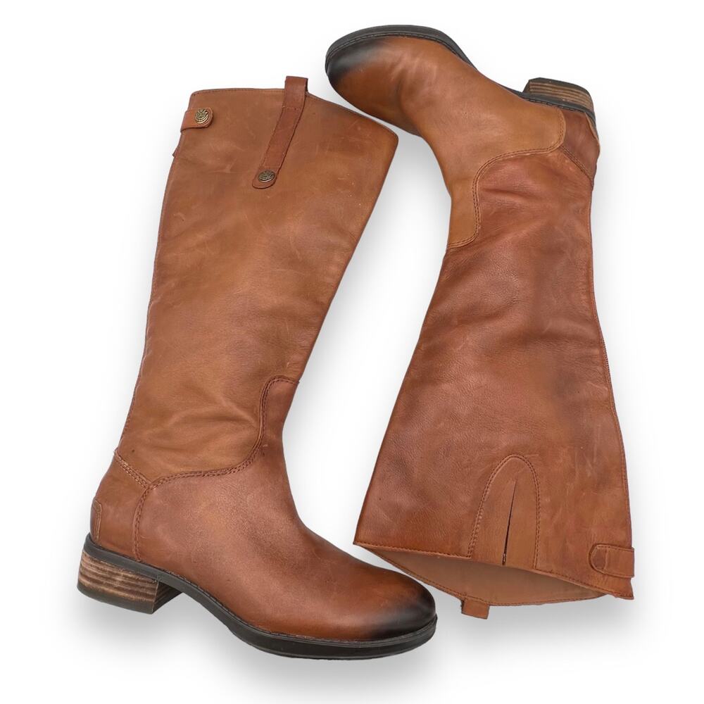 Sam Edelman Penny 2 Riding Boots size 6M Whiskey Brown Leather Knee High - Picture 5 of 14